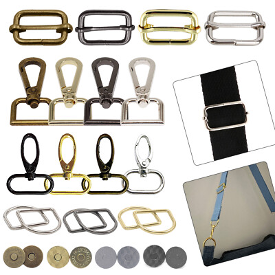 Tasche Hardware Set D Ringe Drehverschlüsse Schnallen Magnet Druckknöpfe DIY Handwerk Jacken