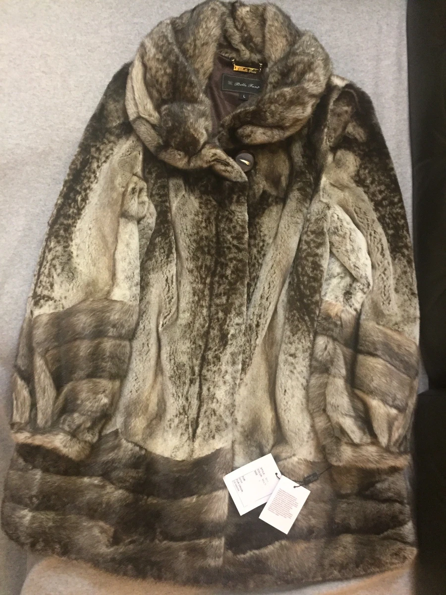 BELLE FARE Mink coat Large Full skin sheared mink NEW WITH TAGS Beige Brown