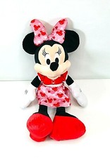 Disney Minnie Mouse Red Mickey Balloons Hearts Valentines Plush Stuffed Doll 18"