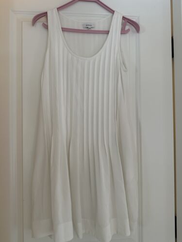 Aritzia Babaton Cream Silk Sleeveless Dress