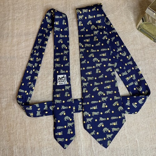 Cravatta di seta vintage HERMÈS Paris 7379 PA Tie CORBATA soft seta silk France - Imagen 8 de 13