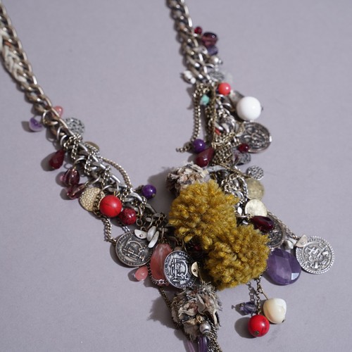 ALL SAINTS WOMENS NECKLACE CHAIN BOHEMIAN PENDANT COIN VINTAGE RARE STUNNING - Picture 6 of 14