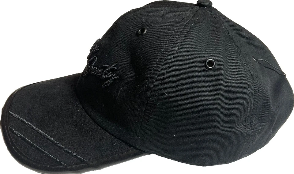 Privilege Society Negro Tono Firma Artesanal Cuero y Gamuza Correa Trasera Papá Sombrero Foto 3 de 4