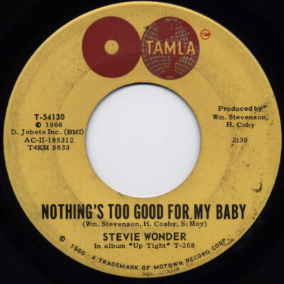 Stevie Wonder - Nothing's Too Good For My Baby / With A Child's Heart (7'', Si...