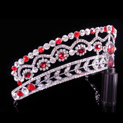 87 Estilos Cristal Rojo Reina Princesa Tiara Corona Boda Princesa Para Mujer - Imagen 74 de 305