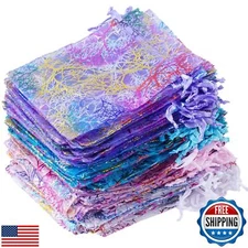 Marrywindix 100pcs Organza Drawstring Pouches Jewelry bags, Candy Pouch Choco