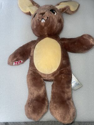 Build A Bear 17 Zoll brauner Hase Kaninchenbock Zähne braune Augen Schlappohren Plüschtier