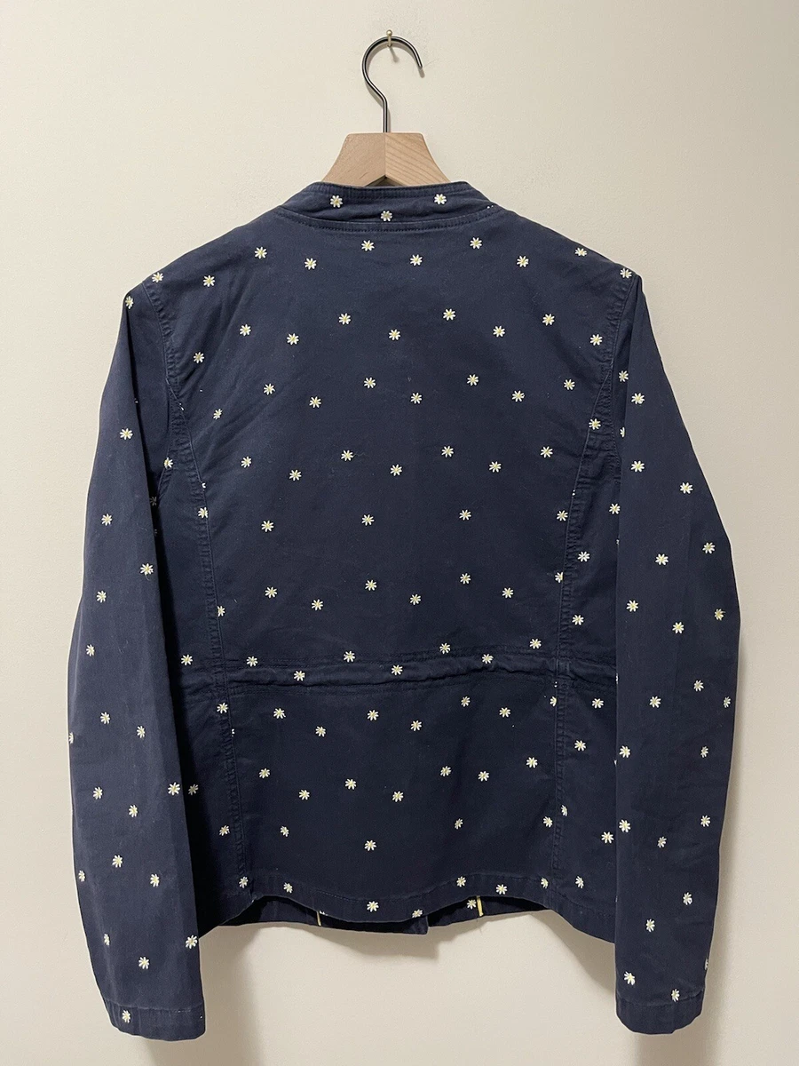 Boden Carly Navy Sunflower Floral Utility Jacket eBay