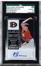 2015 Panini Contenders Brandon Koch Auto SGC 92/ 8.5   98/99