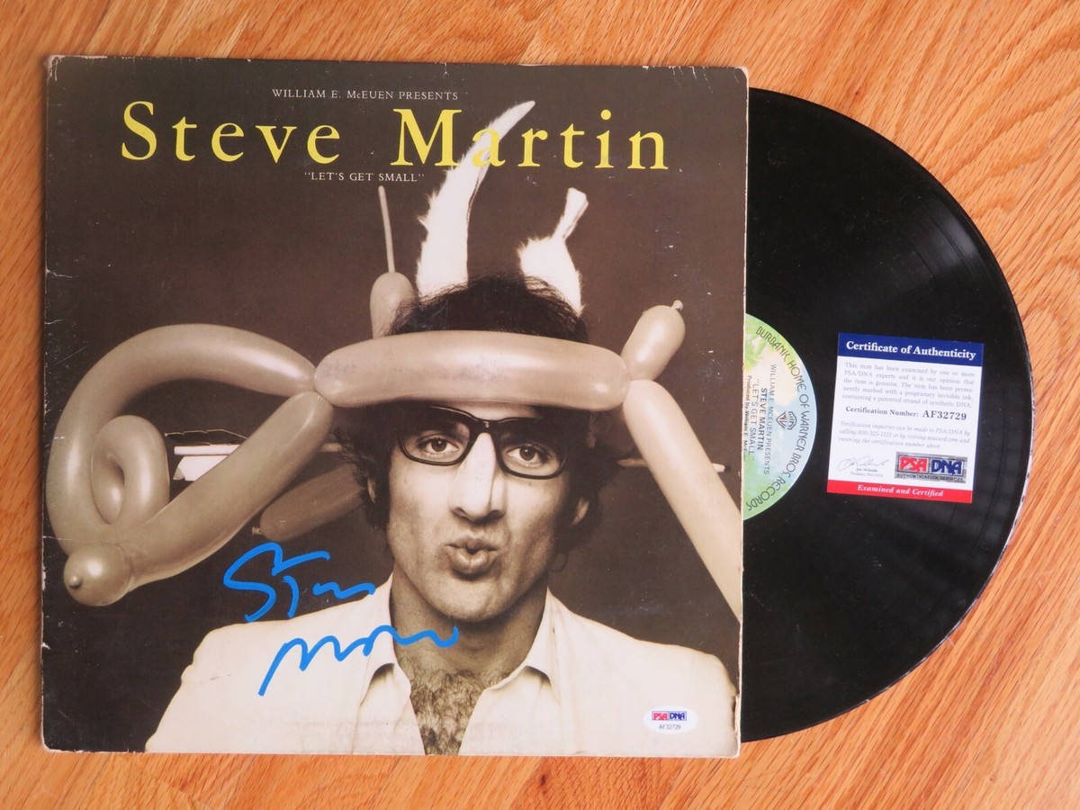 Comedian SLN STEVE MARTIN signed 1977 LET'S GET SMALL Record