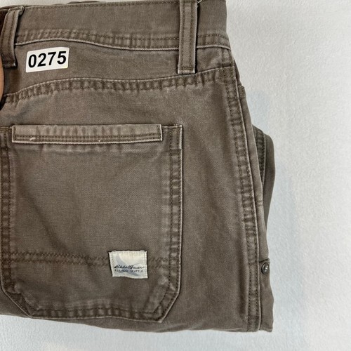 Eddie Bauer Carpenter Pants Mens 34x34 Cargo Canvas Work Utility Brown Cotton - Picture 11 of 11