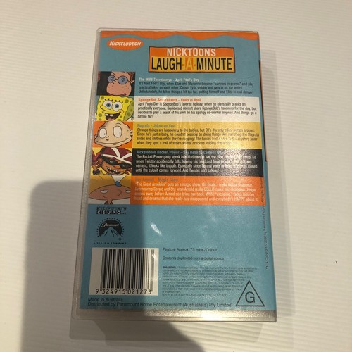 Nickelodeon Nicktoons Laugh-A-Minute 5 Silly Stories Orange Tape VHS G - Picture 3 of 3