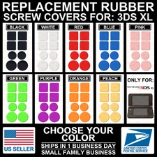 Color Screw Hole Rubber Dust Cover Plug for Nintendo 3DS XL/LL - Black/White/Red