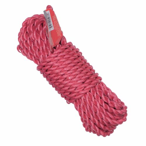 New 3/8" in x 50' feet Twisted POLY ROPE, Multicolor Polypropylene, 200 lbs Cap. - Afbeelding 1 van 4