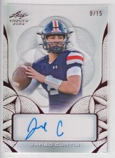 JARED CURTIS 2024 LEAF TRINITY FOOTBALL AUTOGRAPH AUTO CARD #D 08/15