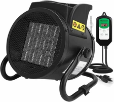 Greenhouse Heater with Thermostat, 1500W Electric Heater for Winter Plants and G