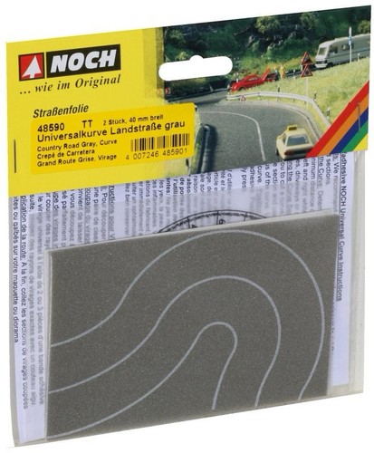 Noch 48590 Straße Kurve Klebefolie Skala Tt | Zustand: Neu