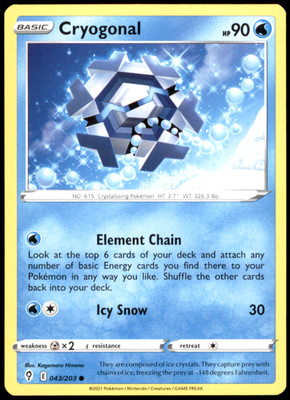 Cryogonal 043/203 SWSH07: Evolving Skies Regular NM