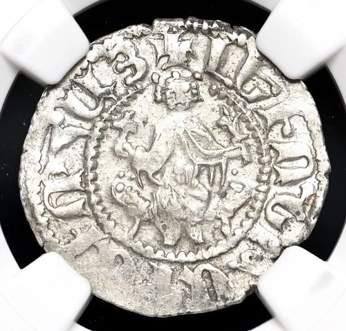 CRUSADERS, Cilician Armenia. Levon I. 1198-1219. Silver Tram. NGC AU53