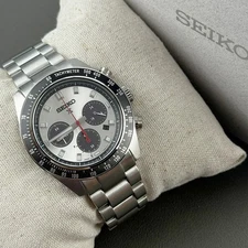 Seiko SSC911 Prospex Speedtimer Solar Chronograph Men's Watch Silver Dial
