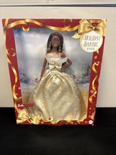 Christmas Holiday Barbie Signature 2025 African American Silver  Gold Gown
