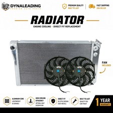 84-90 Chevy Corvette 5.7 V8 3row Radiator Twin 12 Electric Fan Combo