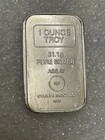 Vintage 1981 A-Mark 1 Troy Oz .999 Fine Silver “Chunky”  Brick Bar