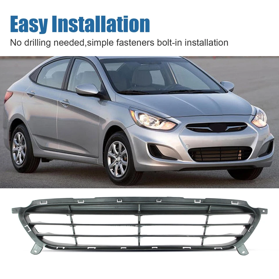 Front Bumper Grille for 2012-2014 Hyundai Accent SEDAN 865611R000 Foto 3 de 4