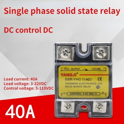 Single-Phase DC Controlled DC DC-DC Small Solid State Relay YHD1140D 110VDC 40A