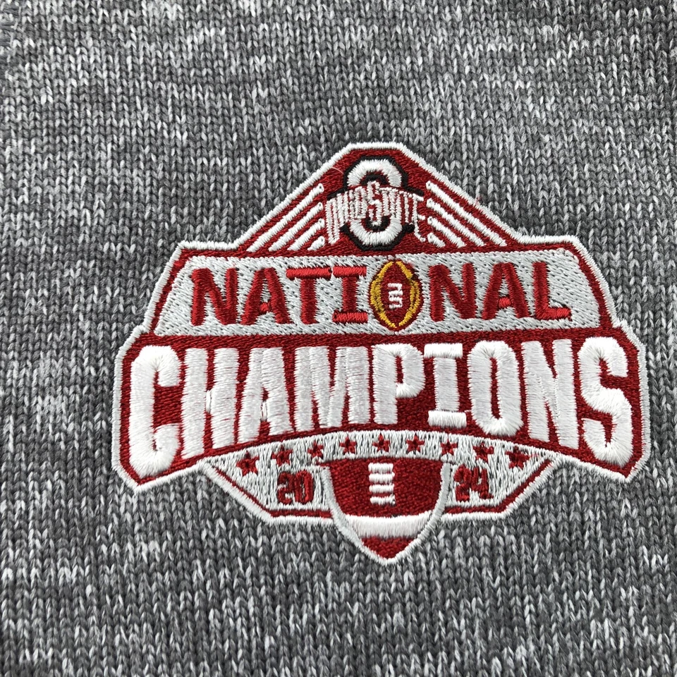 Ohio State Buckeyes Pullover Mens Medium Gray NCAA Football Antigua Fortune - Image 3 of 4