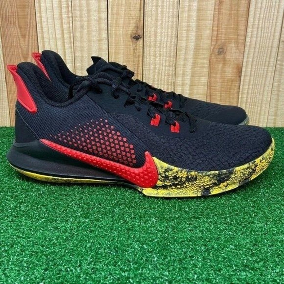 NEW Nike CK2087 002 Mamba Fury Black Red Yellow “Bruce Lee” Men's SZ