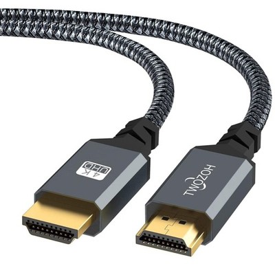 4K HDMI Kabel 2m 60Hz 18Gbps geflochten Fernseher Monitor PC Projektor