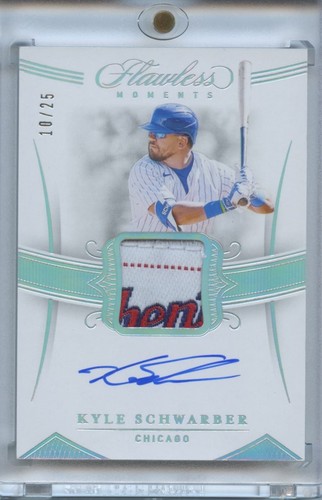 Kyle Schwarber 2020 Flawless Auto Autograph LOGO Patch Chicago Cubs 10/25