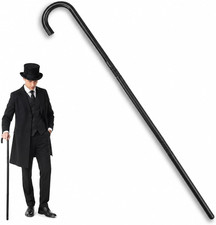 Costume Cane Retro Black Decorative Walking Stick Prop for Cosplay