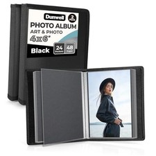 4x6 Photo Album 2-Pack , Mounting Paper, Small 4 x 6 4x6" w/ BLK Paper Black