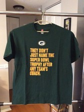 Green Bay Packers Lombardi Trophy Green Shirt Adult 2X-Large 2XL
