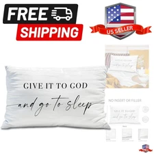 Give It to God and Go to Sleep, Decorative Pillows Covers for Bed, Throw Pill...