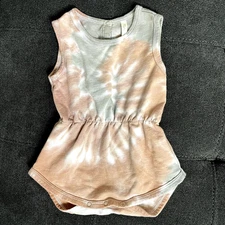 Rylee + Cru 3/6 Cinch Tie Dye Playsuit