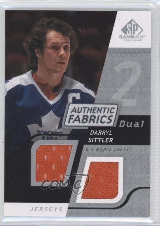 2008 SP Game Used Edition Authentic Fabrics Dual Darryl Sittler #AF-DL HOF 0c3