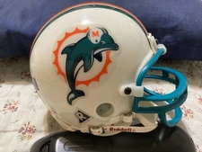 MIAMI DOLPHINS RIDDELL MINI-HELMET, 3 5/8, OLD LOGO,EMBLEM/ FREE POSTAGE!!!!!!!!