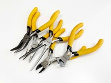 5pc Mini Soft Grip Plier Set + Case Crafts Jewellery Making Electronics