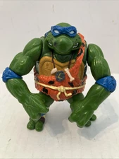 Vintage TMNT Cave Turtle Leo Ninja Turtles Action Figure Leonardo Caveman 1992