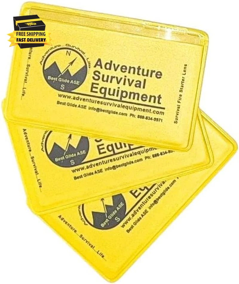 Lente Fresnel tamaño tarjeta de crédito arranque contra incendios y lentes lupa (paquete de 3 - amarillo Foto 2 de 4