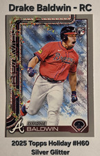 Drake Baldwin 2025 Topps Holiday #H60 Rookie RC Silver Glitter Atlanta Braves