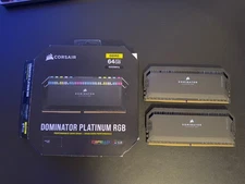 Corsair Dominator Platinum RGB 64GB (2x32GB) DDR5 DRAM 5200MHz Memory Kit -...