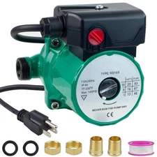 Hot Water Recirculating Pump, 110V 93W Circulation Pump NPT 3/4" w/NPT 1/2" A...
