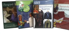 Sewing With Nancy DVD Lot 4 Sweatshirt Makeovers Scarves Kick It Up Slinky