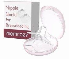 Momcozy Contact Nipple Shields, 100 Silicone for Breastfeeding 17mm Small