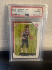 PSA 10 2018 Panini Hoops Trae Young Rookie #250 GEM MT Rookie Card. rookie card picture