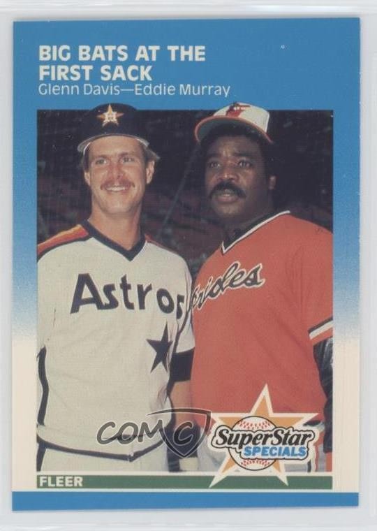 1987 Fleer Factory Set Glossy Glenn Davis Eddie Murray #636 HOF 0l2